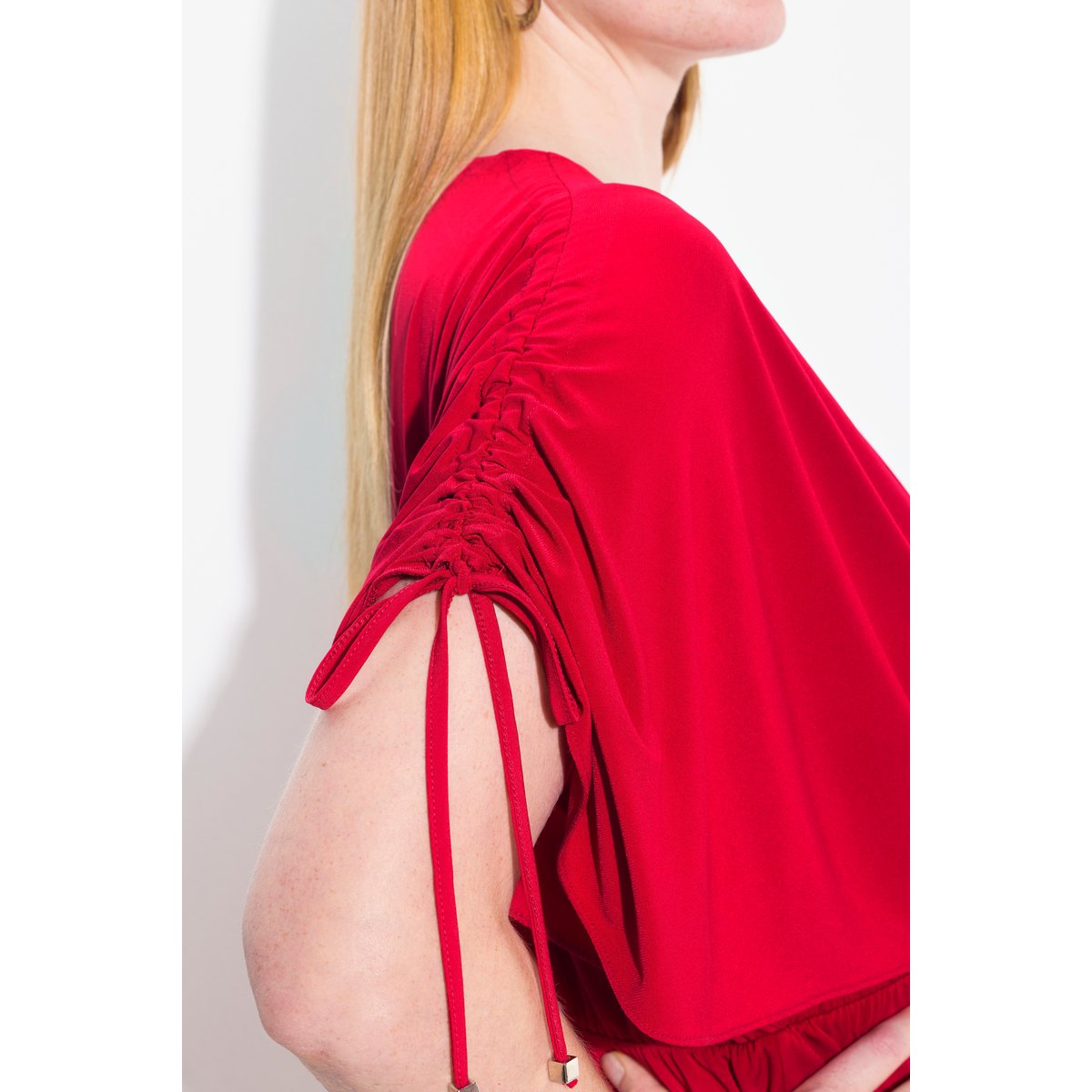 Robe midi oversize, boucle fantaisie rouge clair, ULLA POPKEN