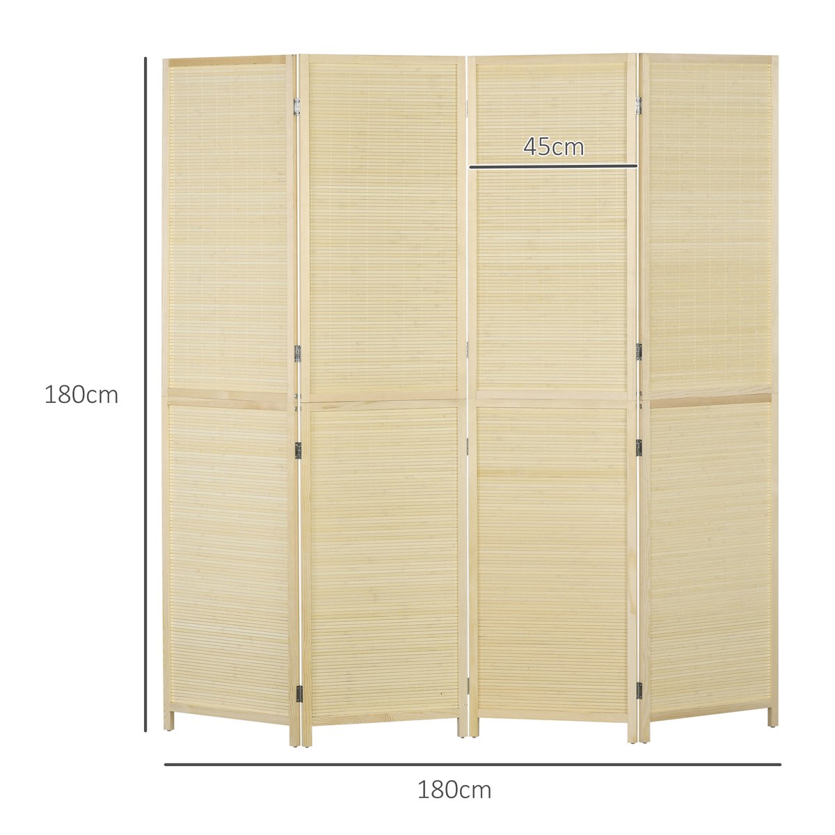 Cloison de séparation Bambou Bois naturel beige, HOMCOM