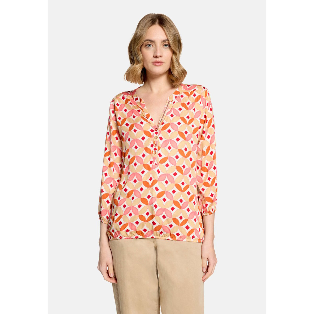 Blouse casual à motifs cream/rosé, CARTOON
