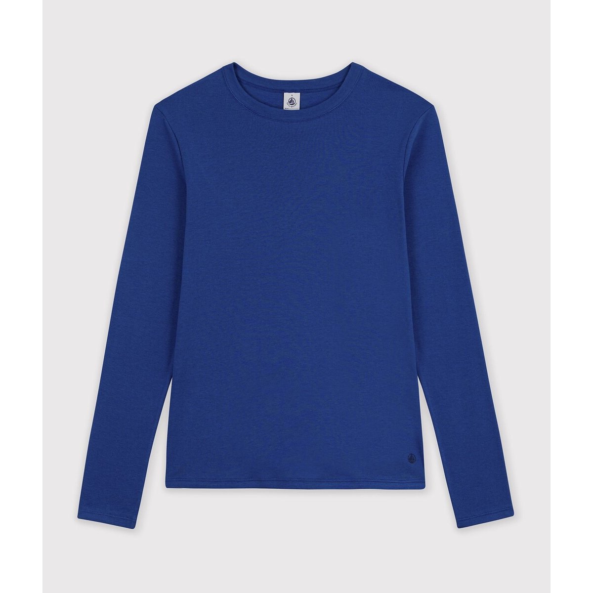Crew Neck Long Sleeve T-Shirt blue, PETIT BATEAU