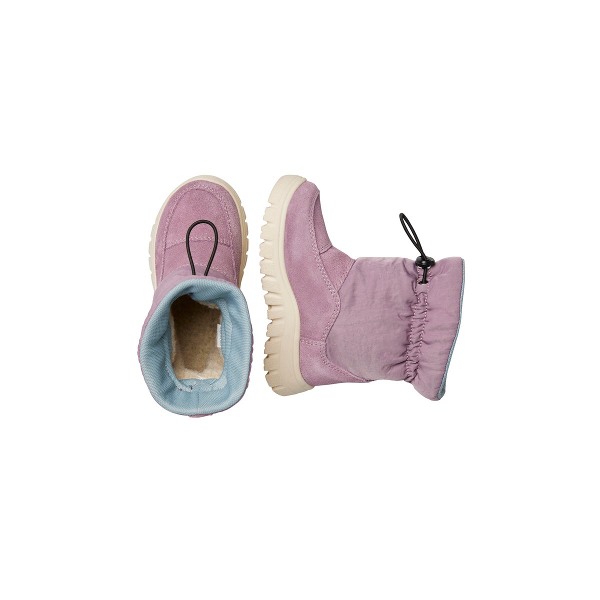 Bottes en suède et tissu technique VARNA 2 WP. lilas-, NATURINO