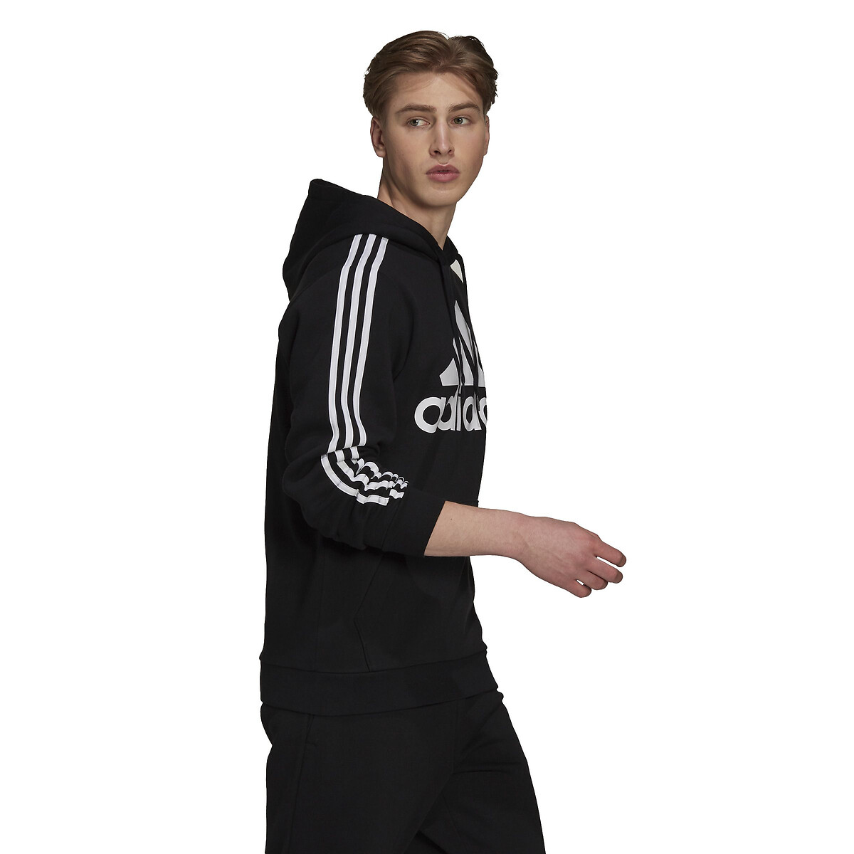 Sweat à capuche gros logo noir, ADIDAS SPORTSWEAR
