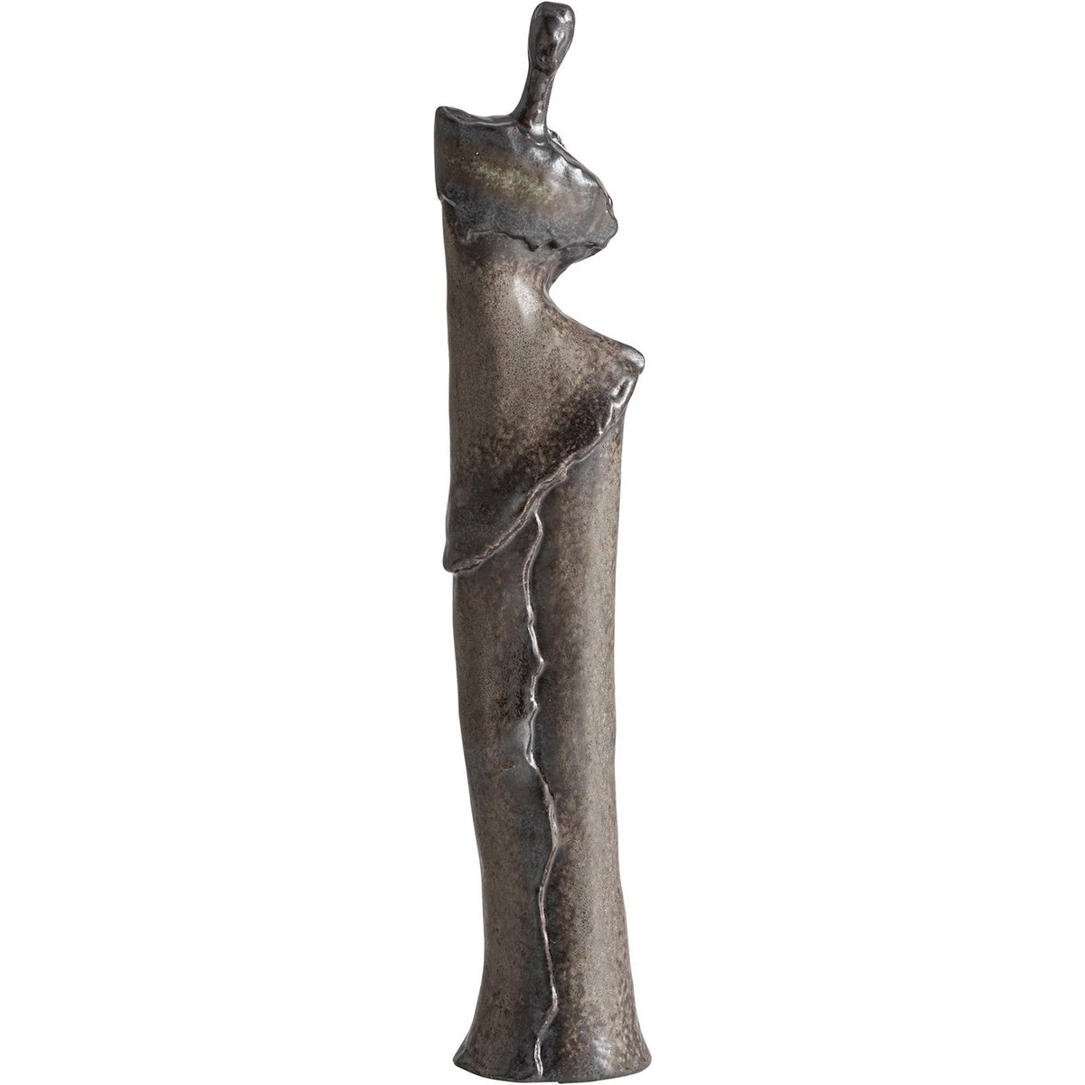 Figurine décorative en céramique brun patiné, RECOLLECTION