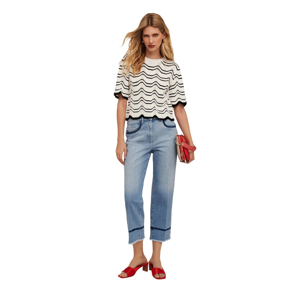 Jean raccourci bleu clair light - blue, MOTIVI
