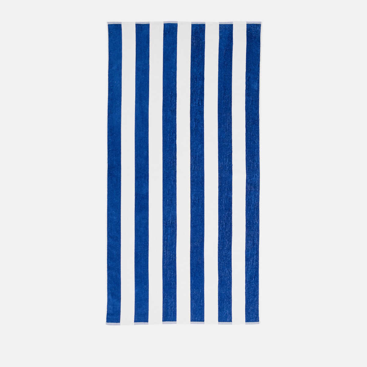 Serviette de plage velours 420 g, Hendaye bleu nautique/blanc, LA REDOUTE INTERIEURS