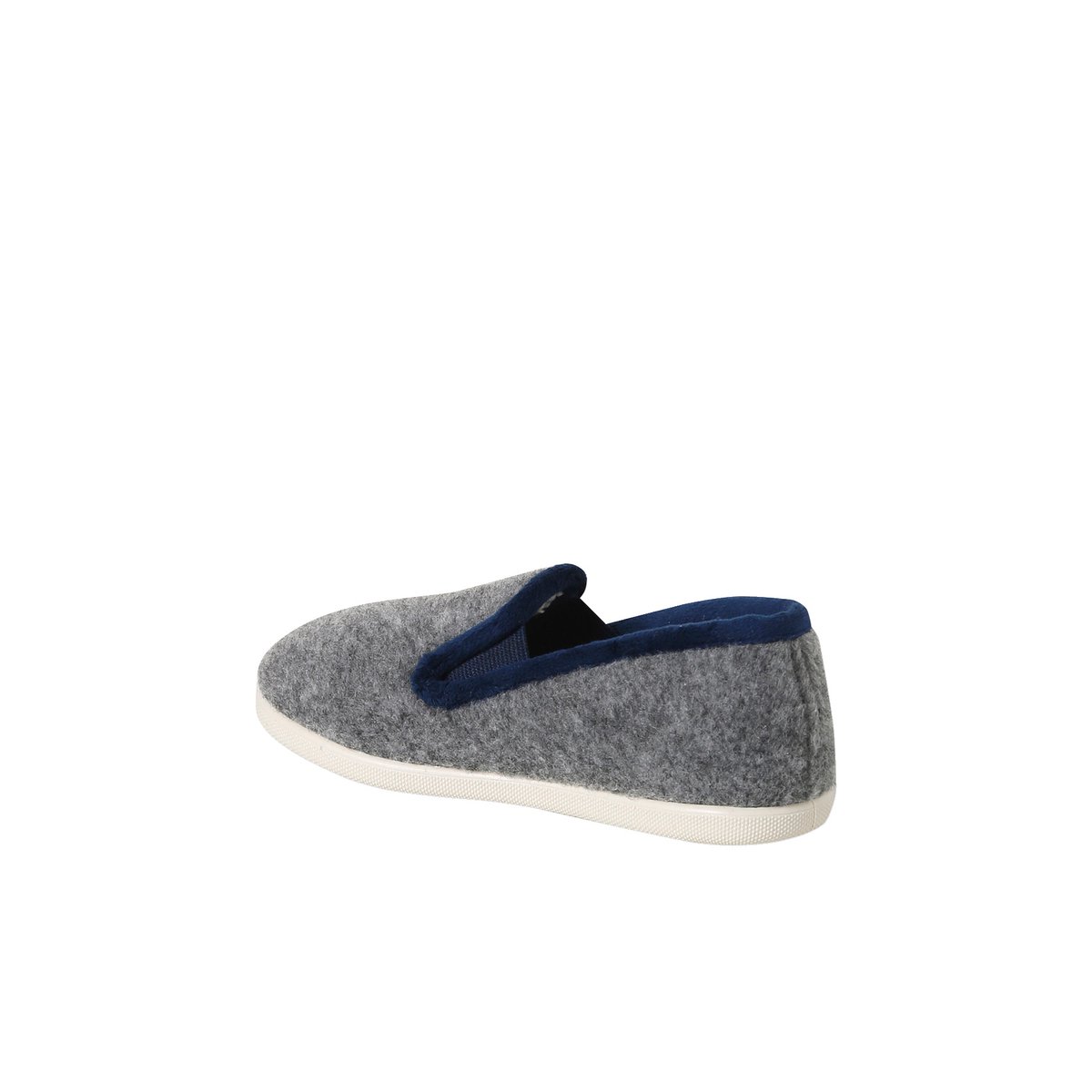 Chaussons velours élastiqués - Fabriqués en France gris, VERTBAUDET
