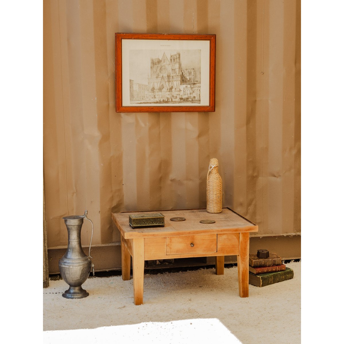 Table basse en bois Léonie N°1057 - Bon état bois clair, DEBONGOUT