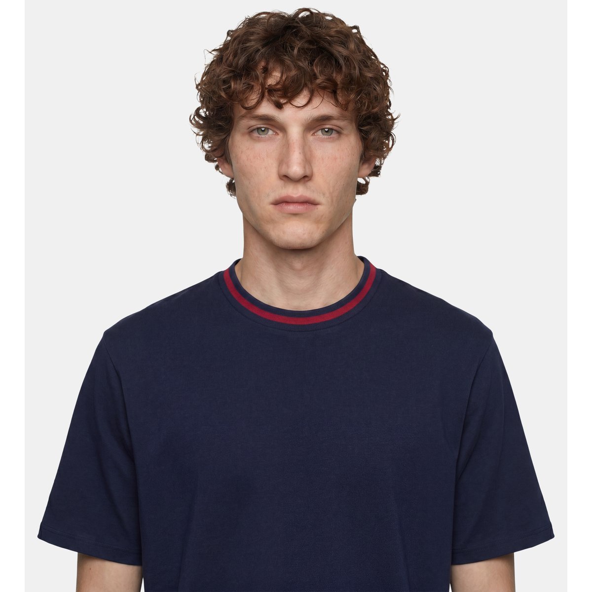 T-shirt tibbing droit coton bleu marine, GALERIES LAFAYETTE