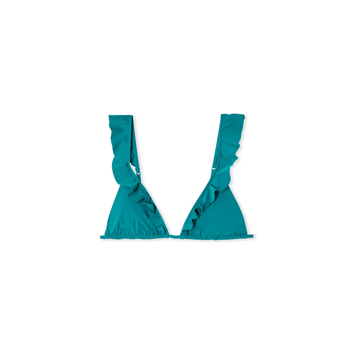 Haut de maillot de bain triangle à volants DAHLIA SWIM vert sapin, ETAM