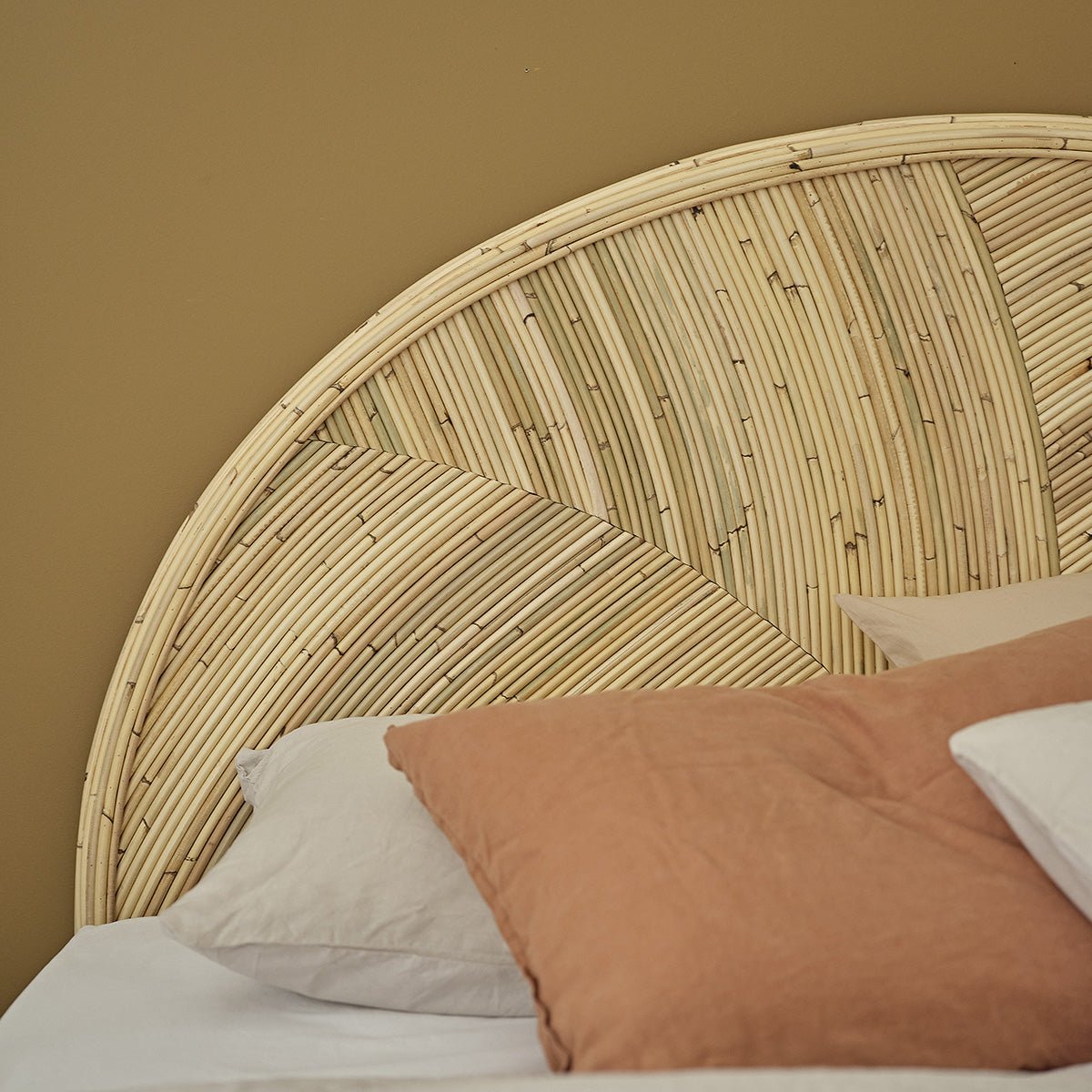 Tête de lit en canne de rotin 160 cm ALMA naturel, BERAH GETAH