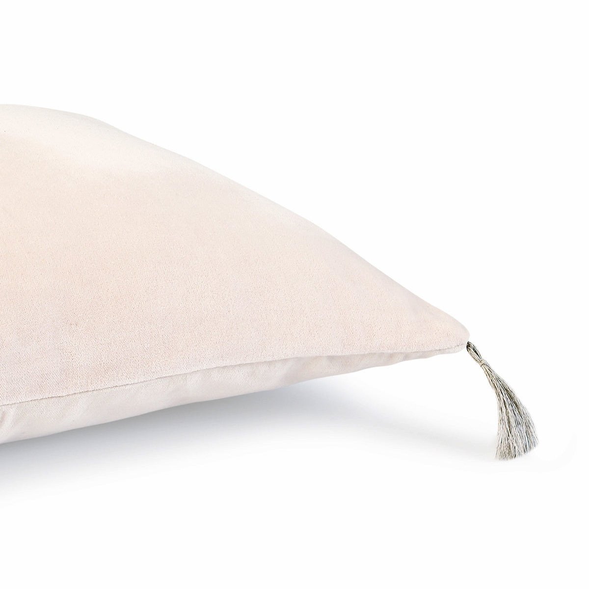Coussin velours de coton DANUBE craie, FEBRONIE