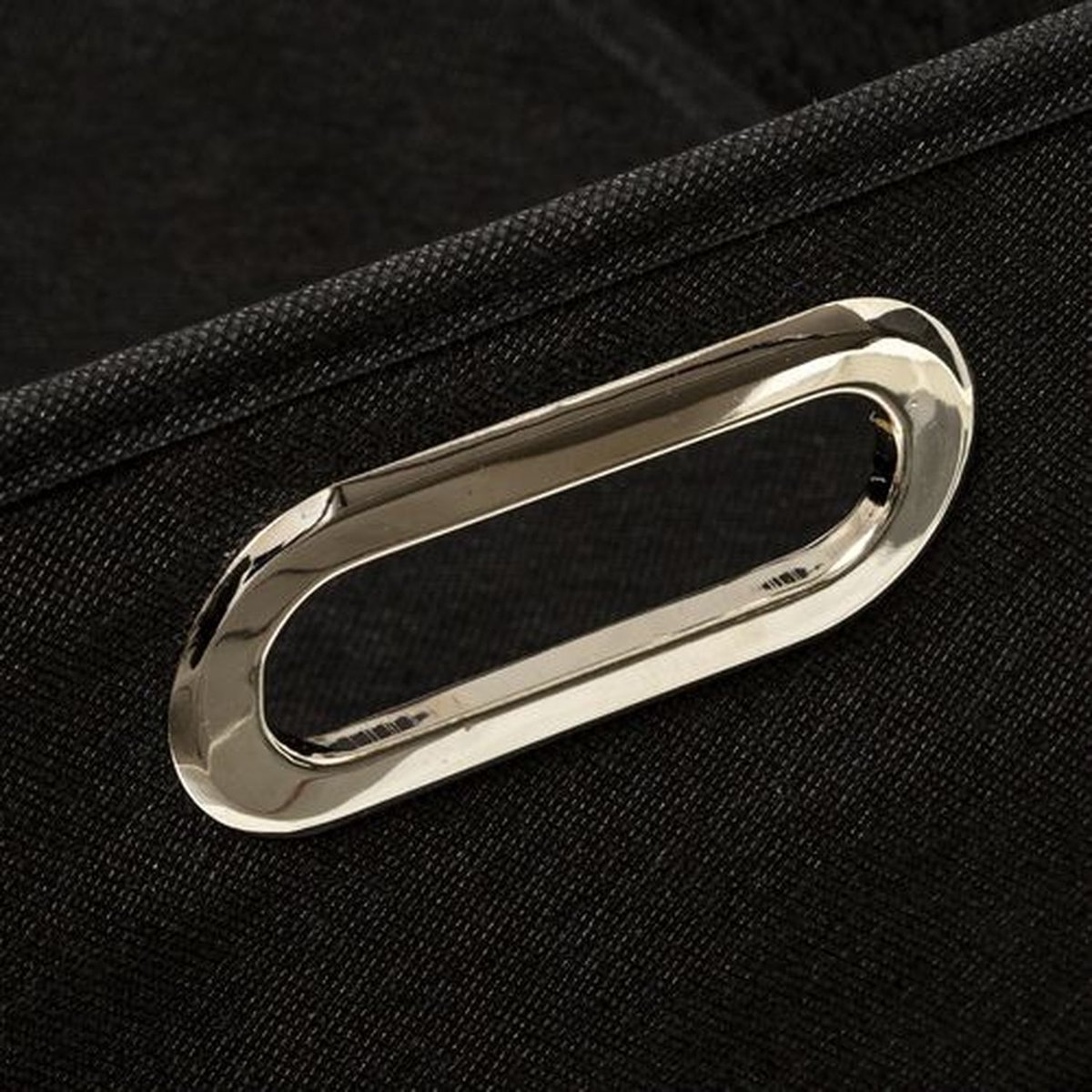 Lot de 12 boites de rangement carrées en tissu MIX'N MODUL noir, TOILINUX