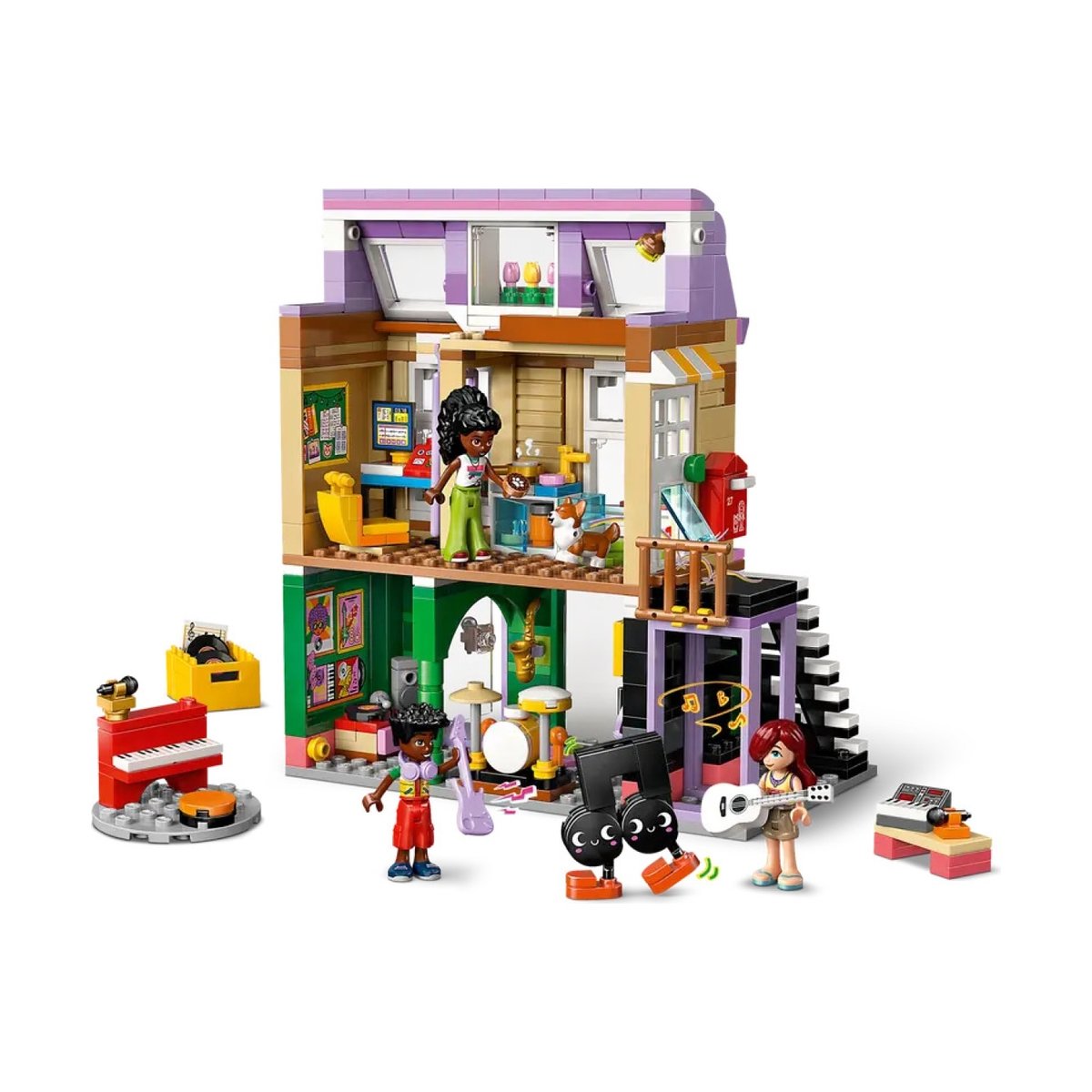Friends Le magasin de musique et l'appartement multicolore, LEGO