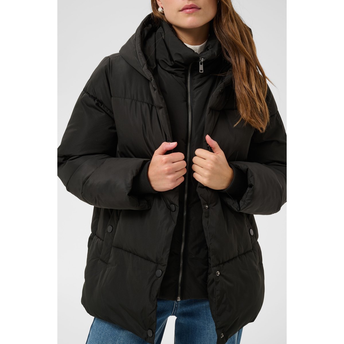 Manteau noir black deep, KAFFE