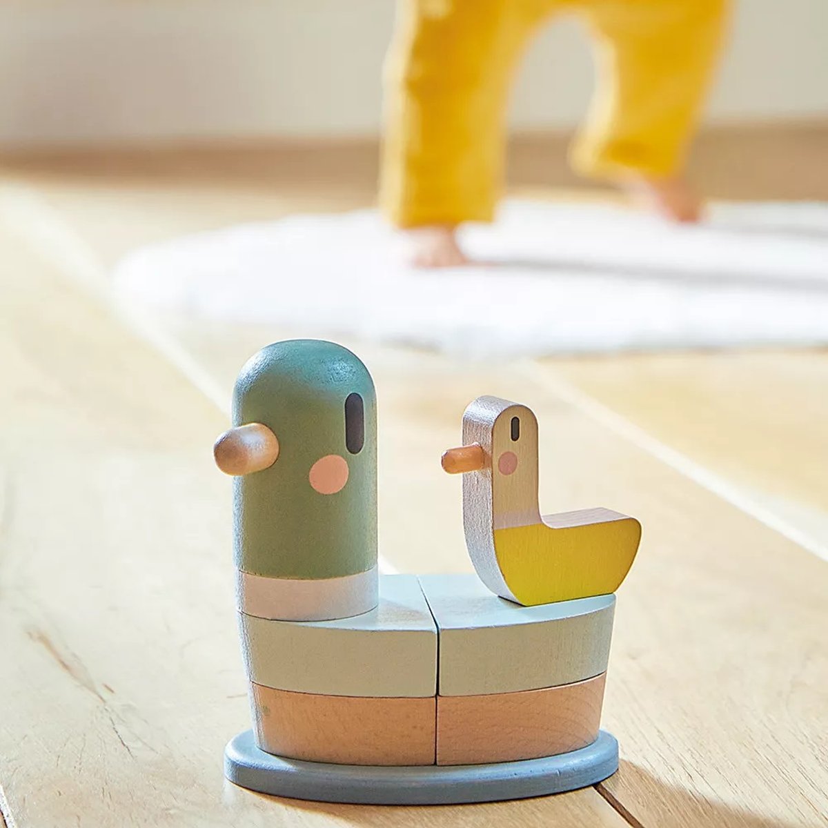 Jouet D'eveil Empilable En Bois Canard multicolore, JANOD