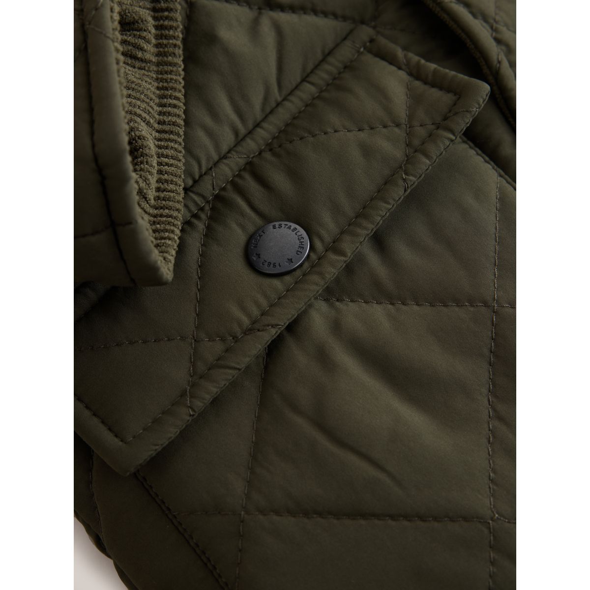Manteau matelassé à doublure peau de mouton vert, NEXT