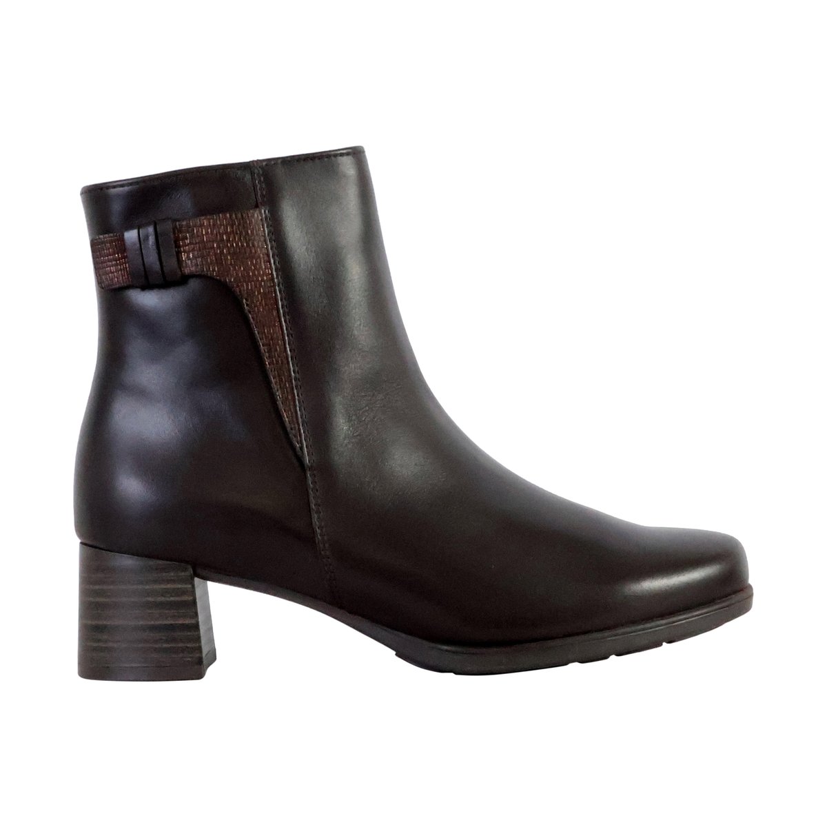 Bottines Cuir Foulard marron-foncé, GABOR