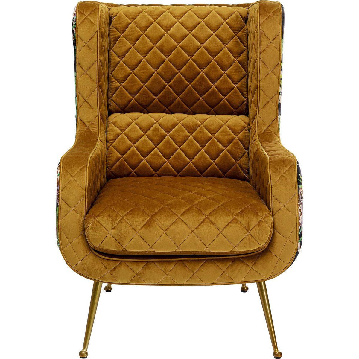 Fauteuil en velours imprimé tropical, NONA tropical, KARE DESIGN