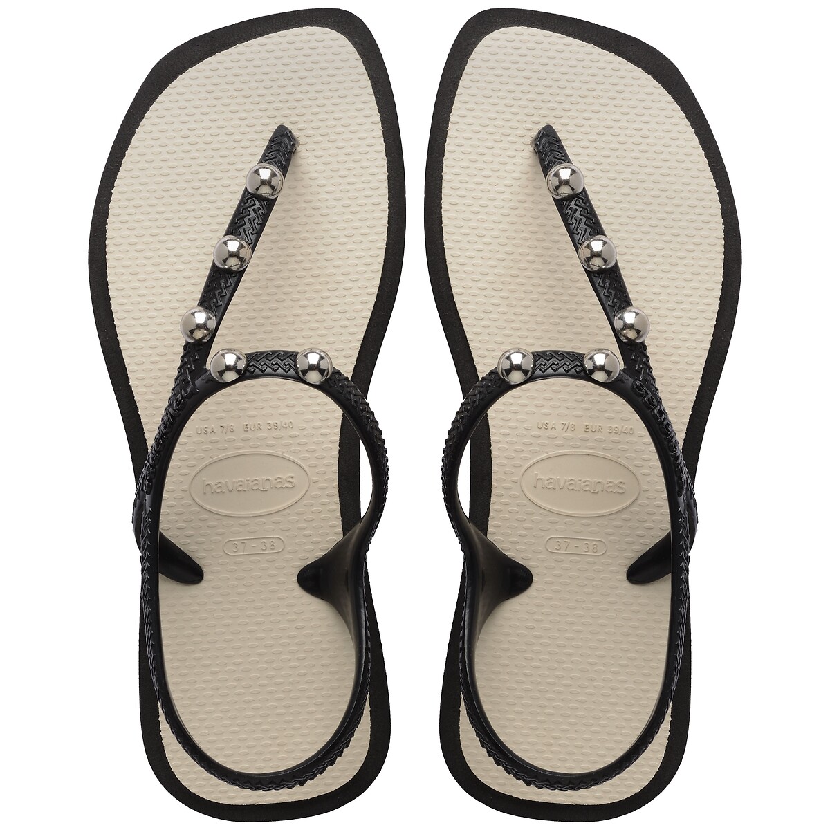 Sandales entre-doigts FLASH FUSION blanc/noir, HAVAIANAS