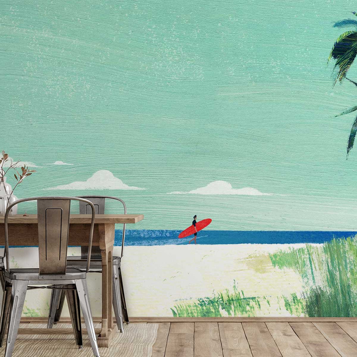 Papier peint retour de surf intissé, HEXOA