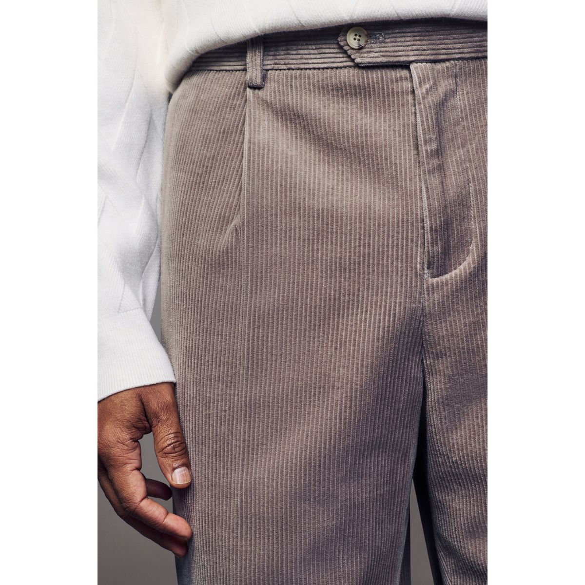Pantalon de costume droit naturel, NEXT