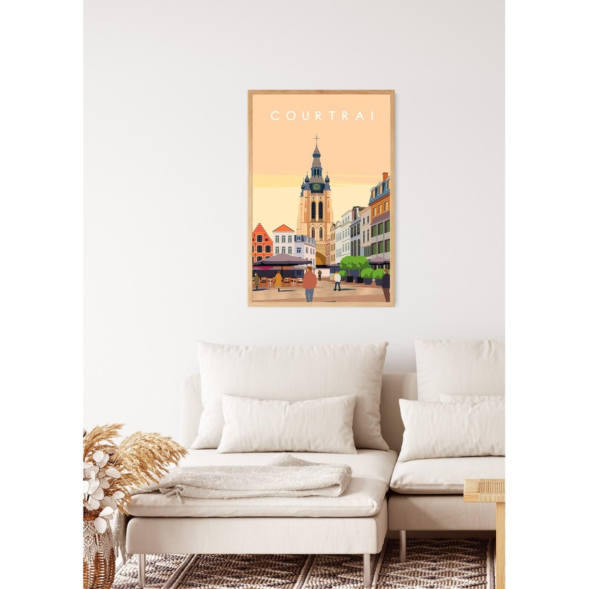 Affiche ville Courtrai blanc, L'AFFICHERIE
