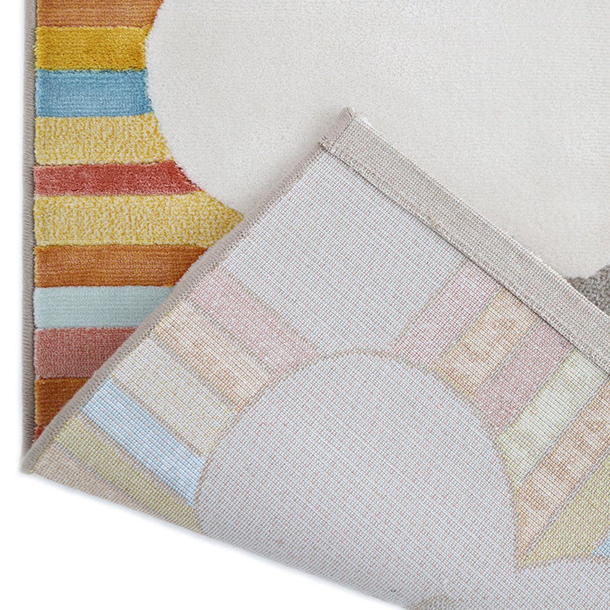 Tapis chambre enfant multicolore DANCING BIRDS couleur unique, NATTIOT