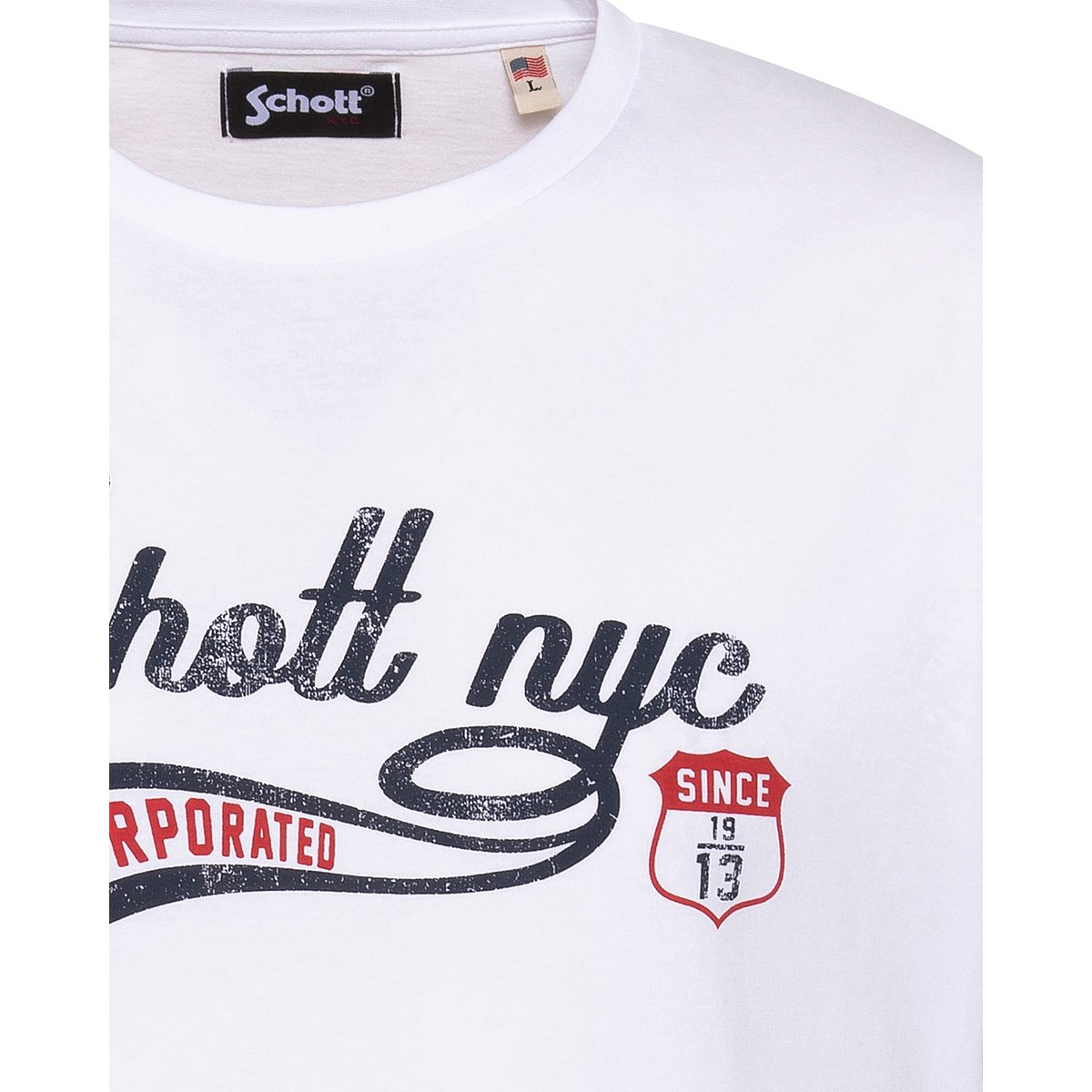 T-shirt imprimé Schott NYC® vintage blanc, SCHOTT