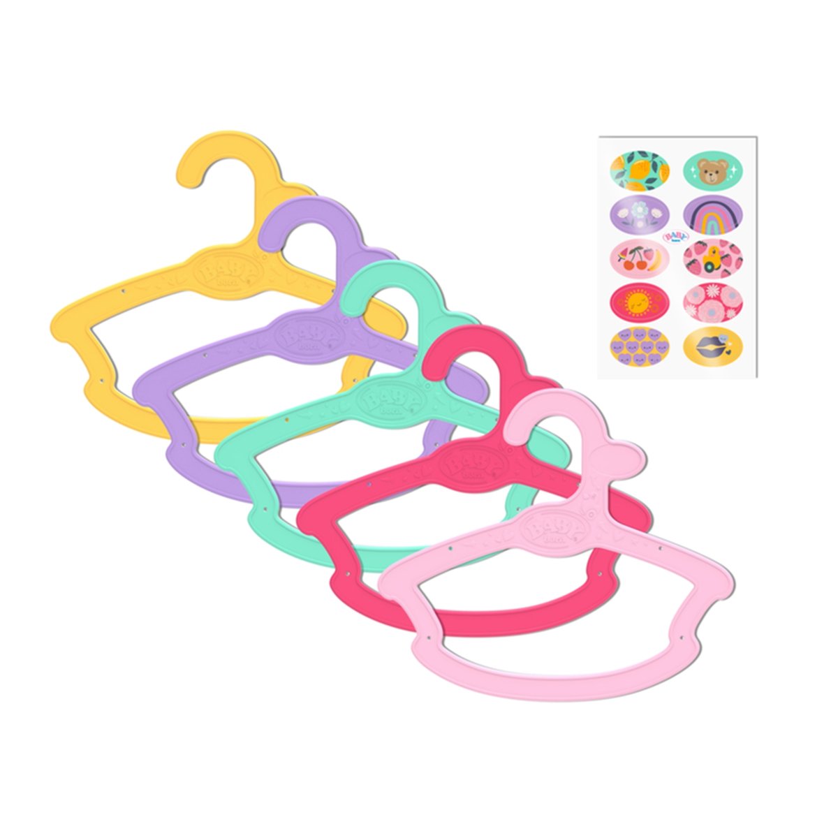 Baby born Set de 5 cintres pour vêtements poupées multicolore, ZAPF CREATION