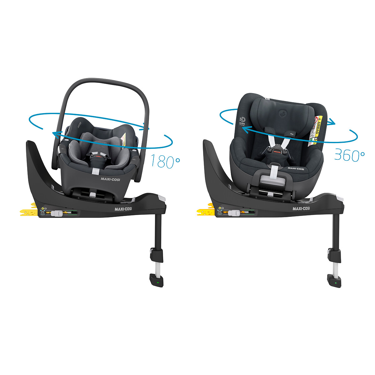 Siège auto enfant Pearl 360, i-Size, Pivotant - 360° noir authentique, MAXI COSI