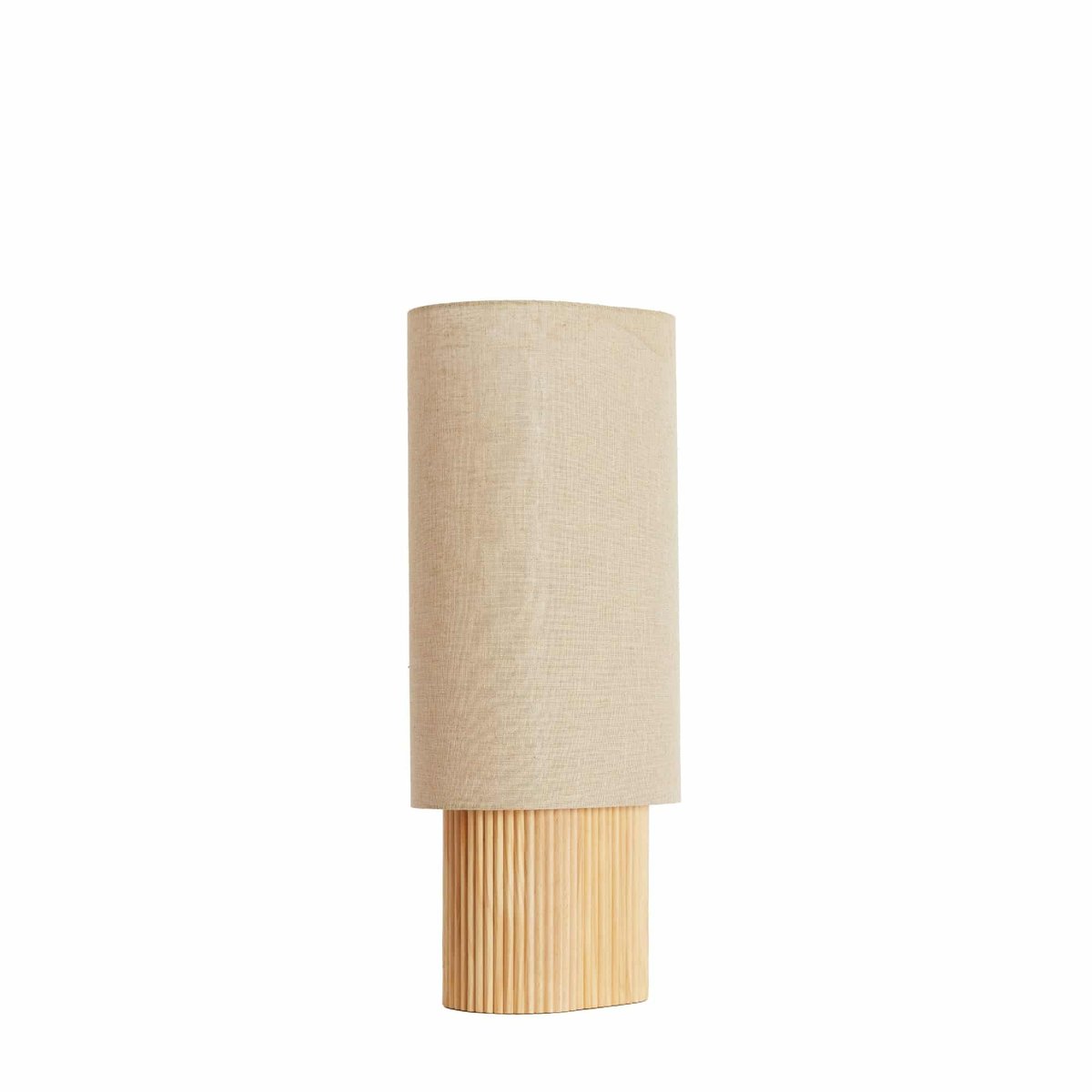 Lampe À Poser Bois LASLO brun, LIGHT & LIVING