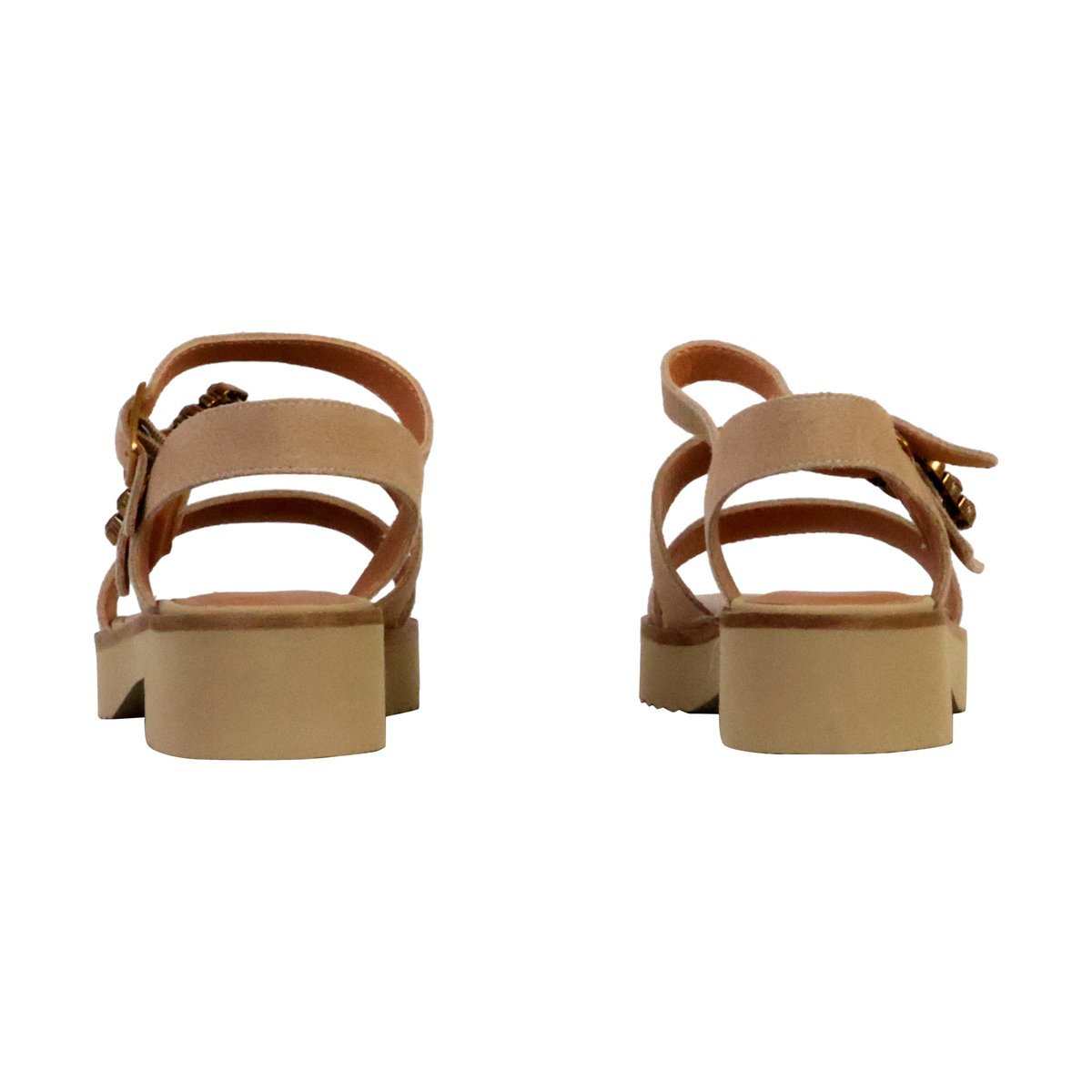 Sandales Cuir Valancia beige, EMILIE KARSTON