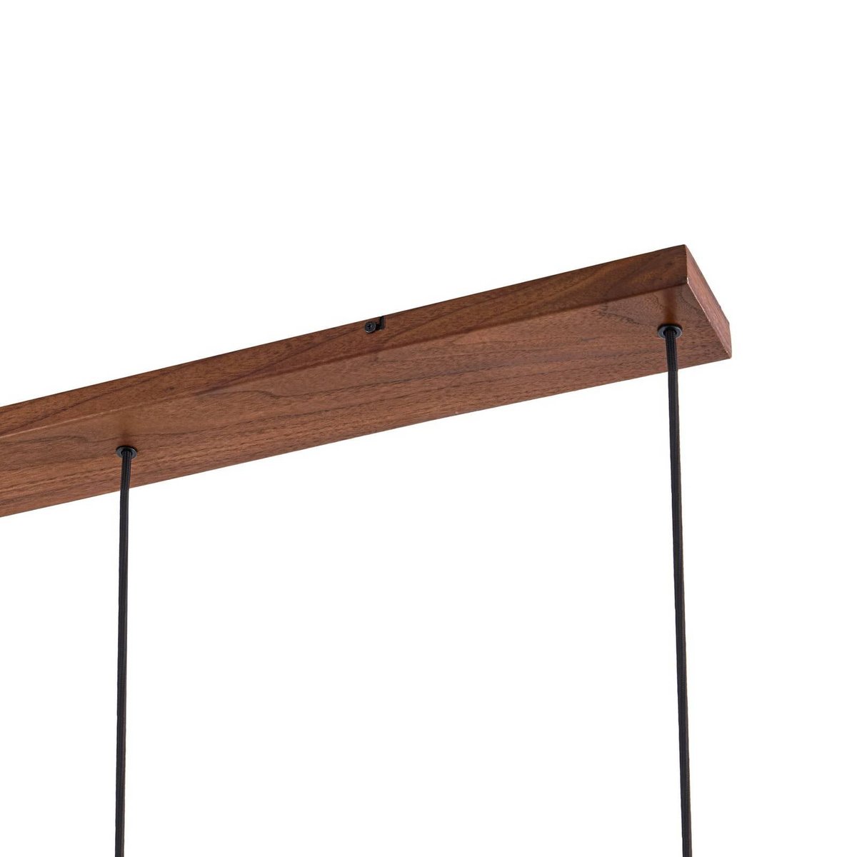 Suspension moderne, Carlotta beige, bois foncé, LUCANDE