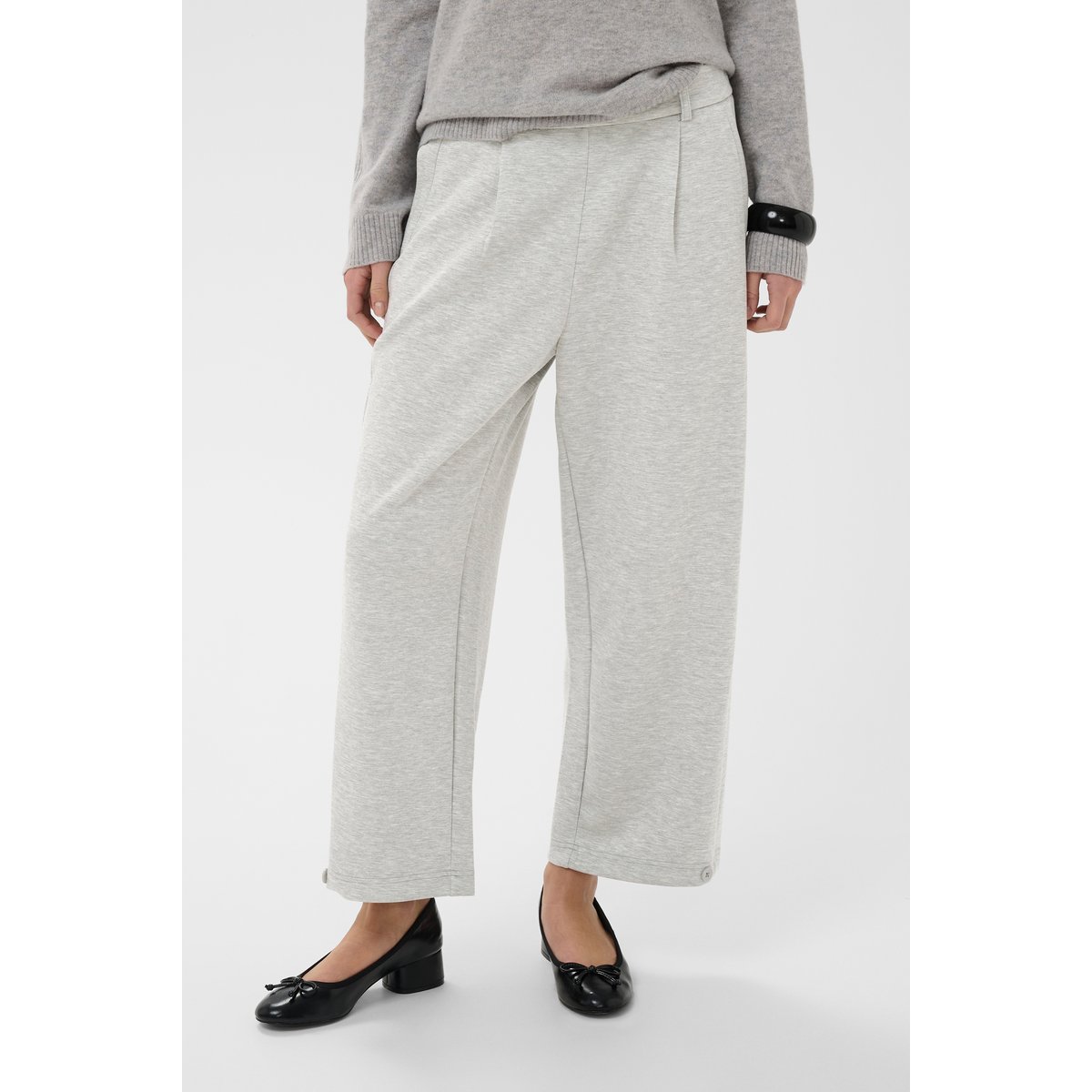Pantalon casual gris light grey melange, CULTURE