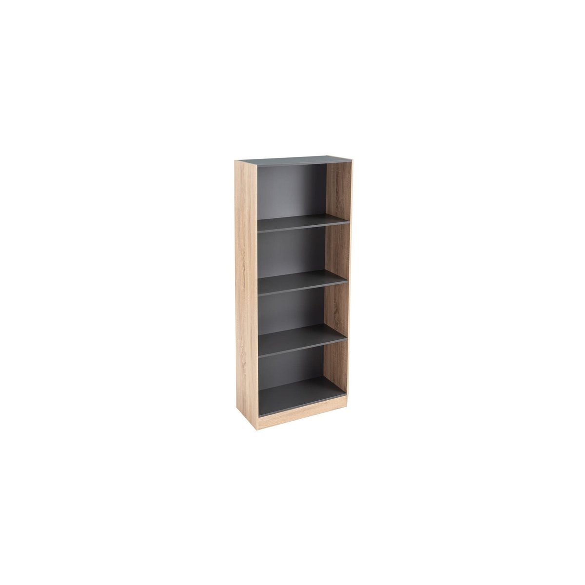 Étagère en MDF Bois et Gris - 4 étagères gris, WADIGA