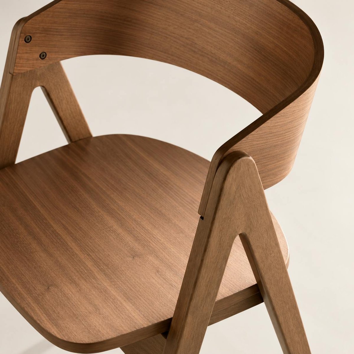 Chaise scandinave en bois (lot de 2) ORBE bois foncé, PIER IMPORT