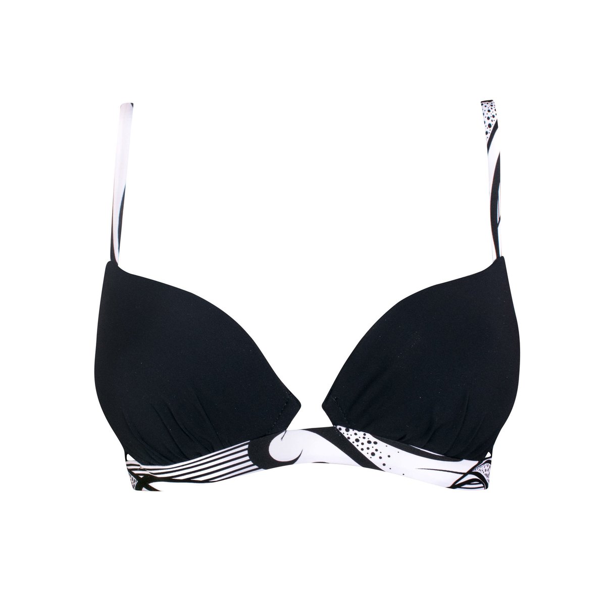 Haut maillot de bain push-up Elixir noir, LUNA SPLENDIDA