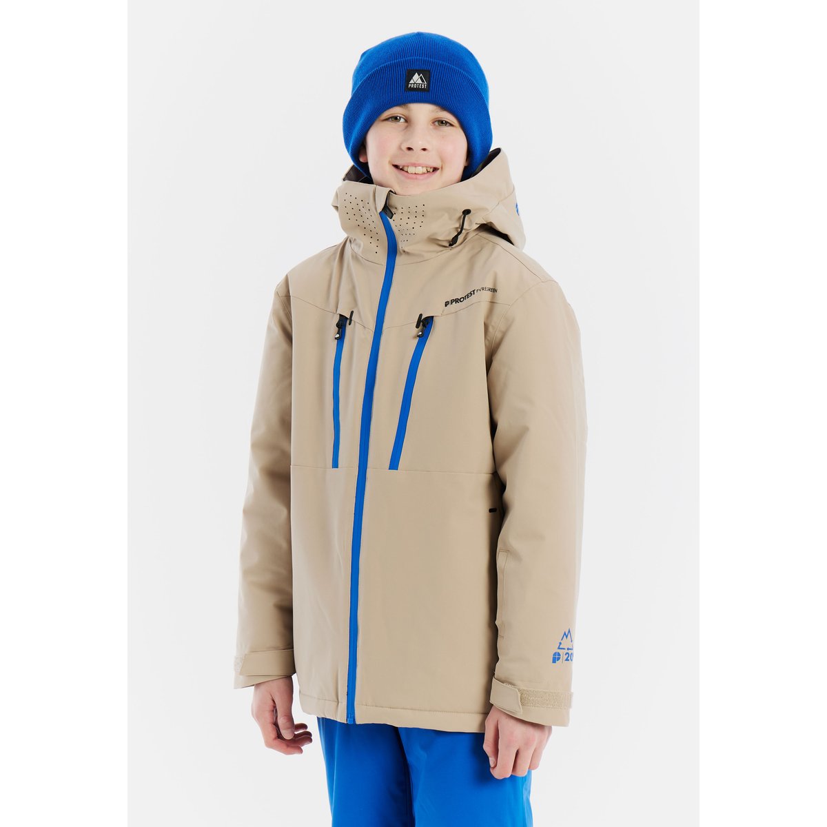 Veste de ski et de snowboard PRTWIXAN JR bamboobeige, PROTEST