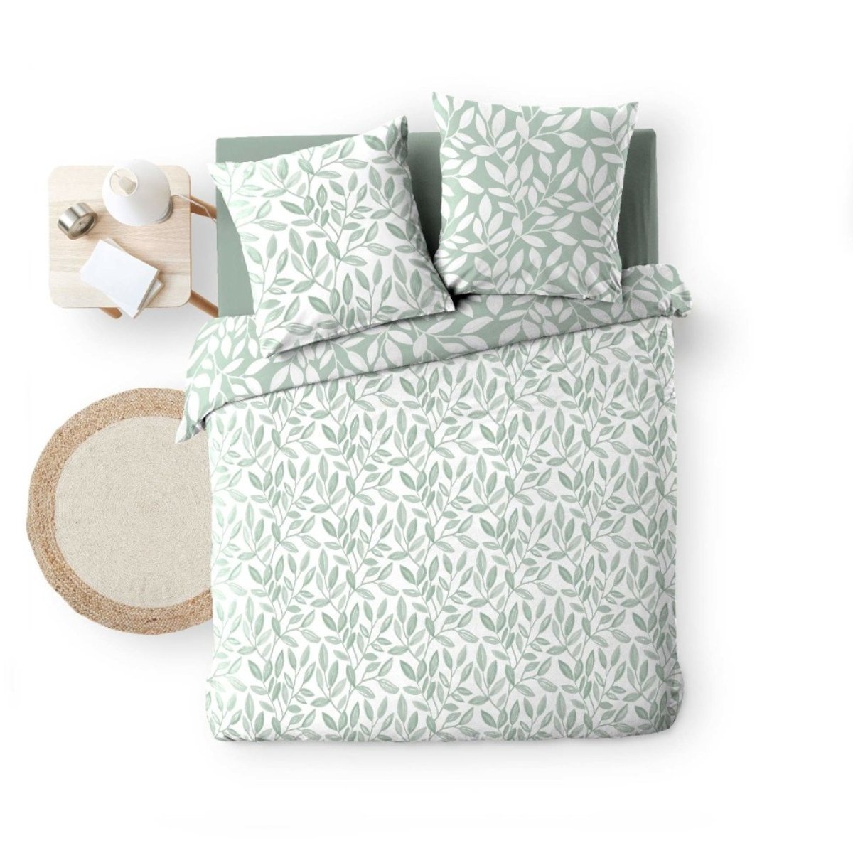 Housse de couette 240x220 + 2 taies imprimées SEQUOIA vert, DECORATIE