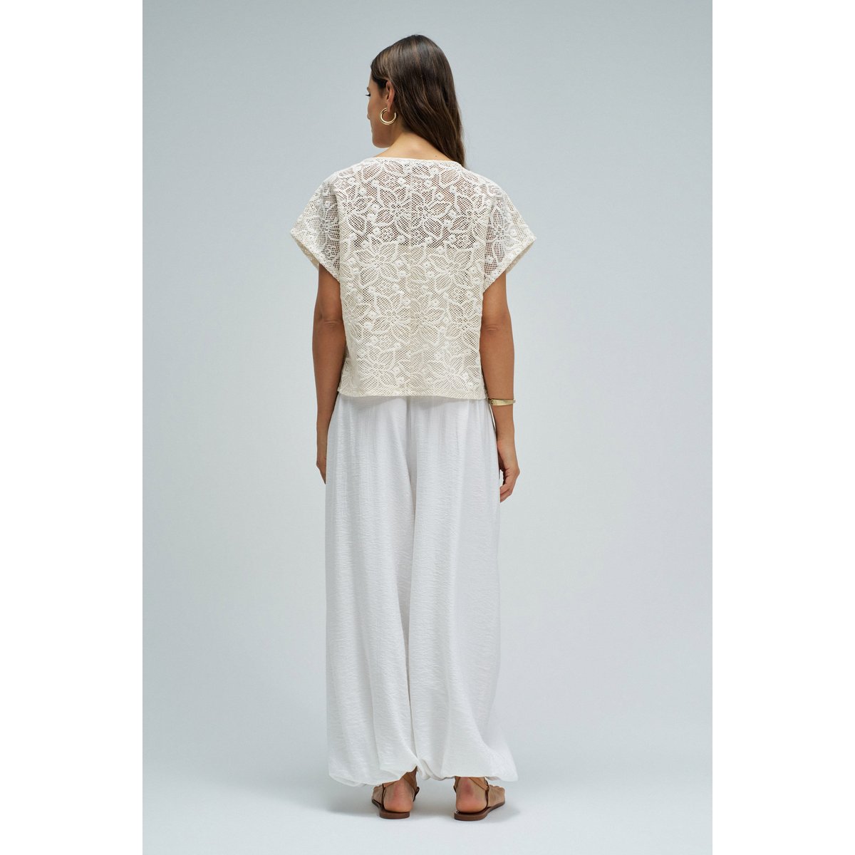 T-SHIRT EN CROCHET beige, SALSA JEANS
