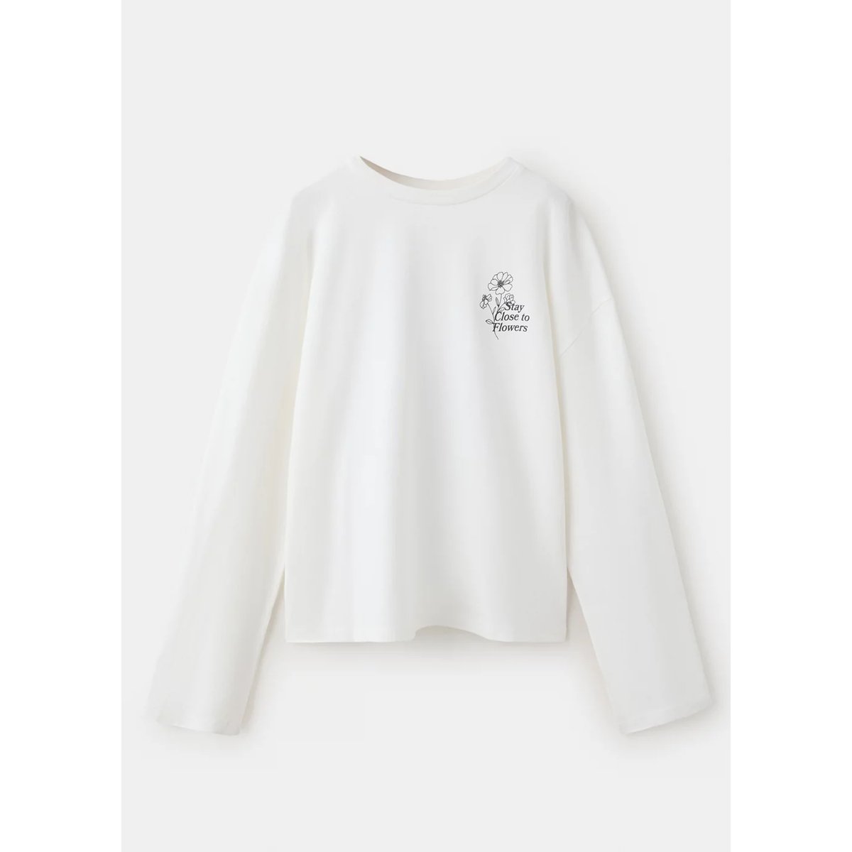 T-shirt manches longues imprimé écru, MANGO KIDS