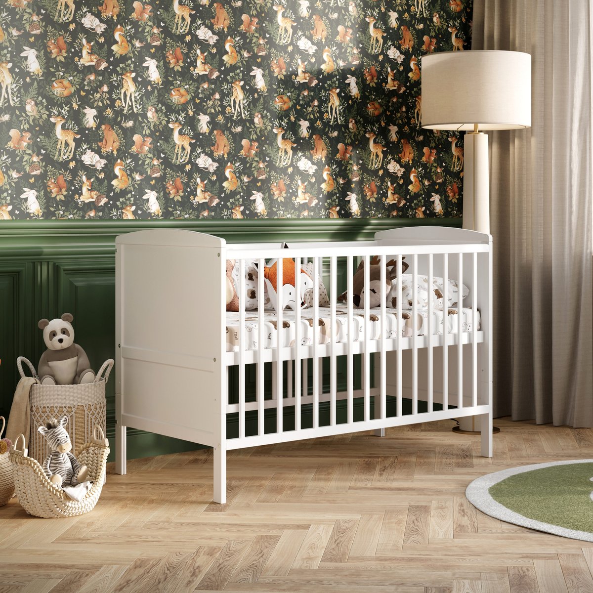 Lit bébé évolutif - LOUIS - 120x60 cm blanc, PREMIERS MOMENTS