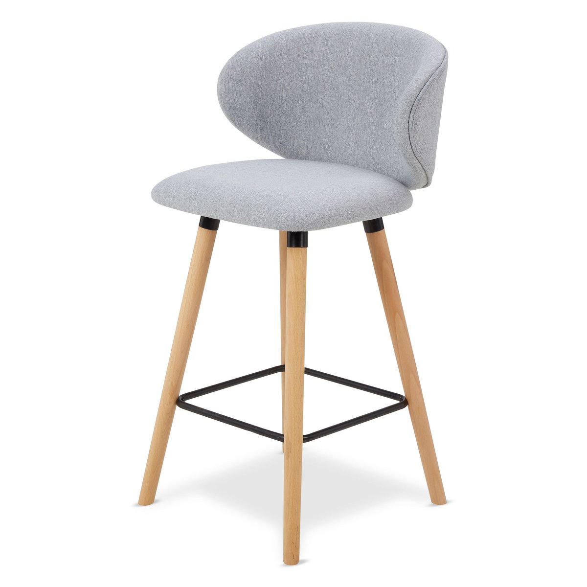 Chaise snack tissu gris clair, ZAGO