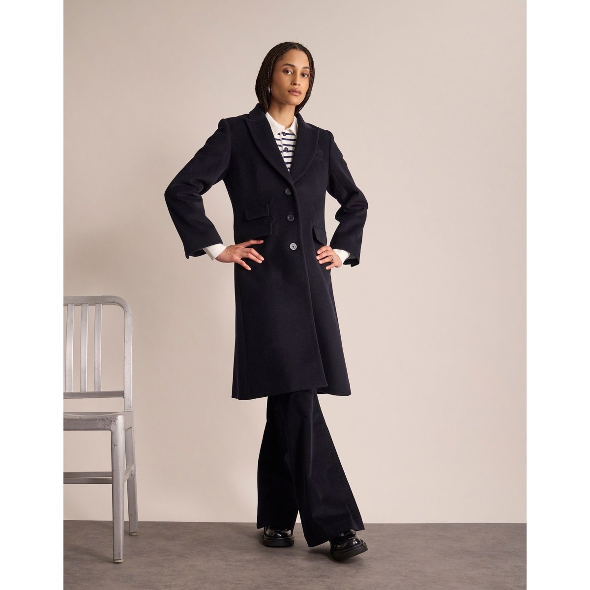 Manteau Enola bleu marine, INES DE LA FRESSANGE PARIS