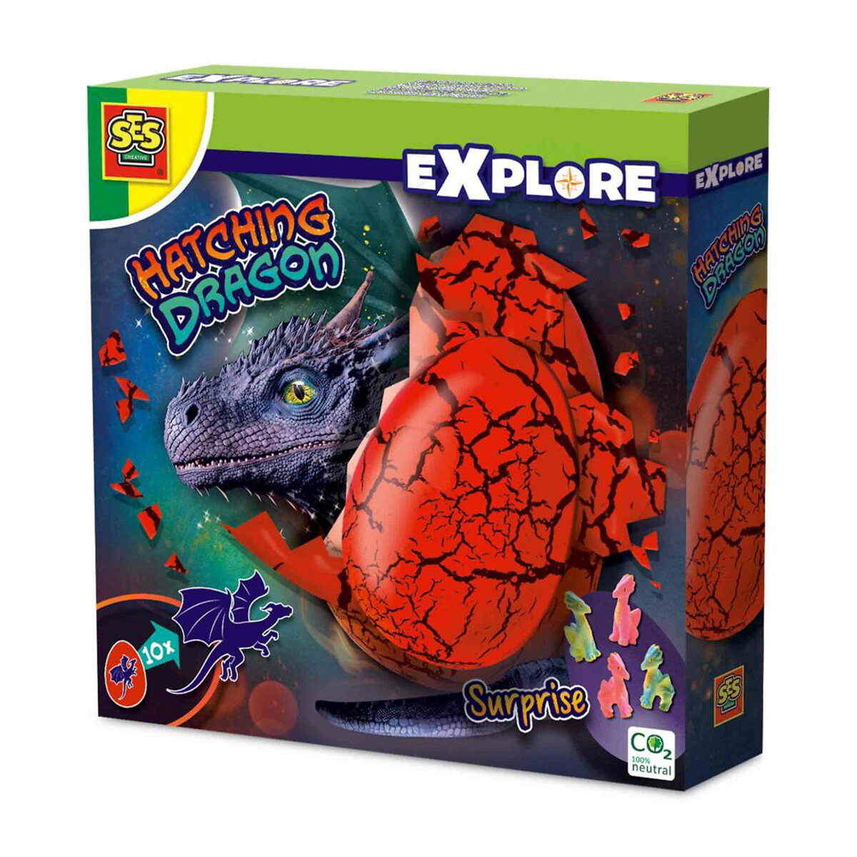 Brinquedo "Hatching Dragon ovo surpresa", SES multicolor, SES
