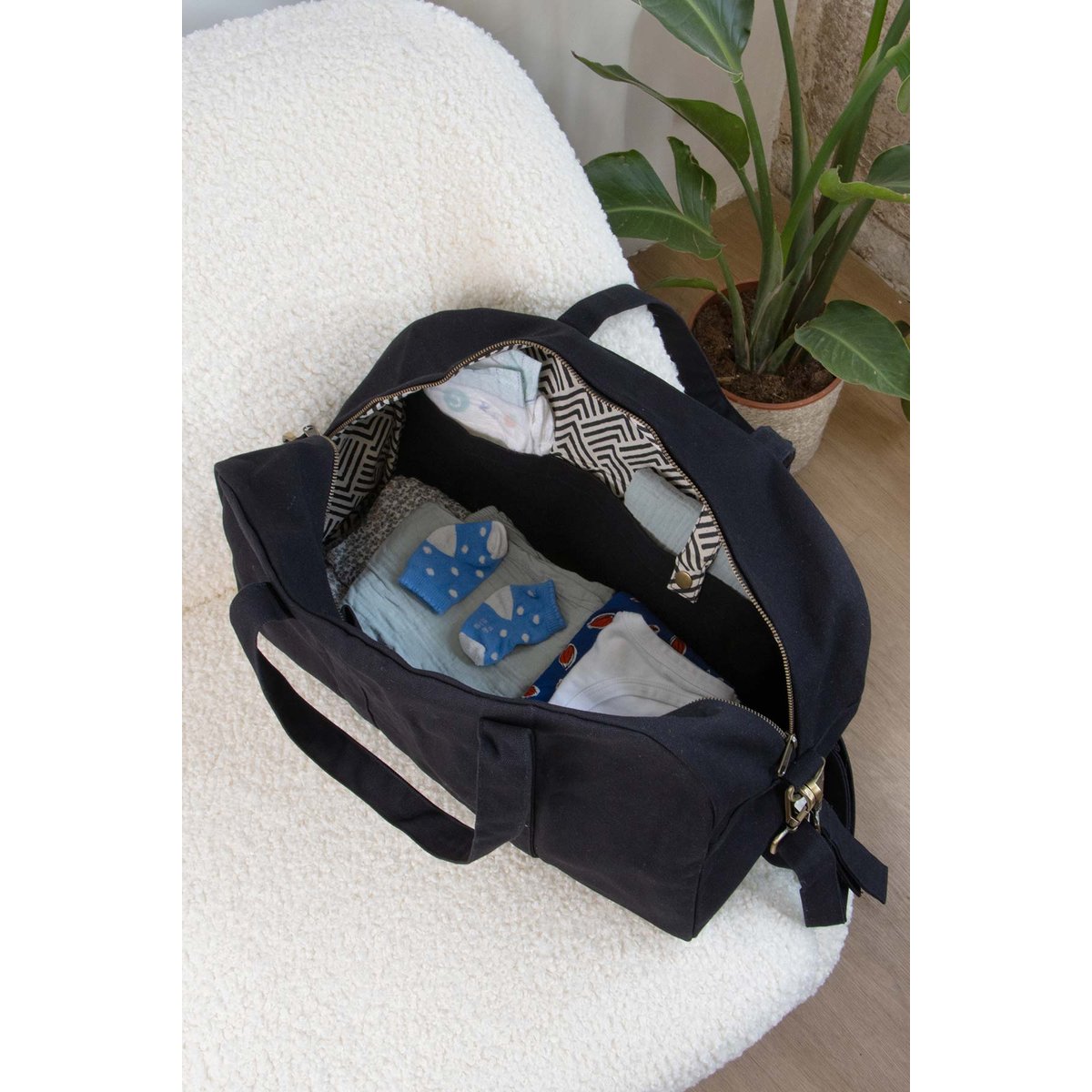 Sac à langer, BASILE noir, HINDBAG