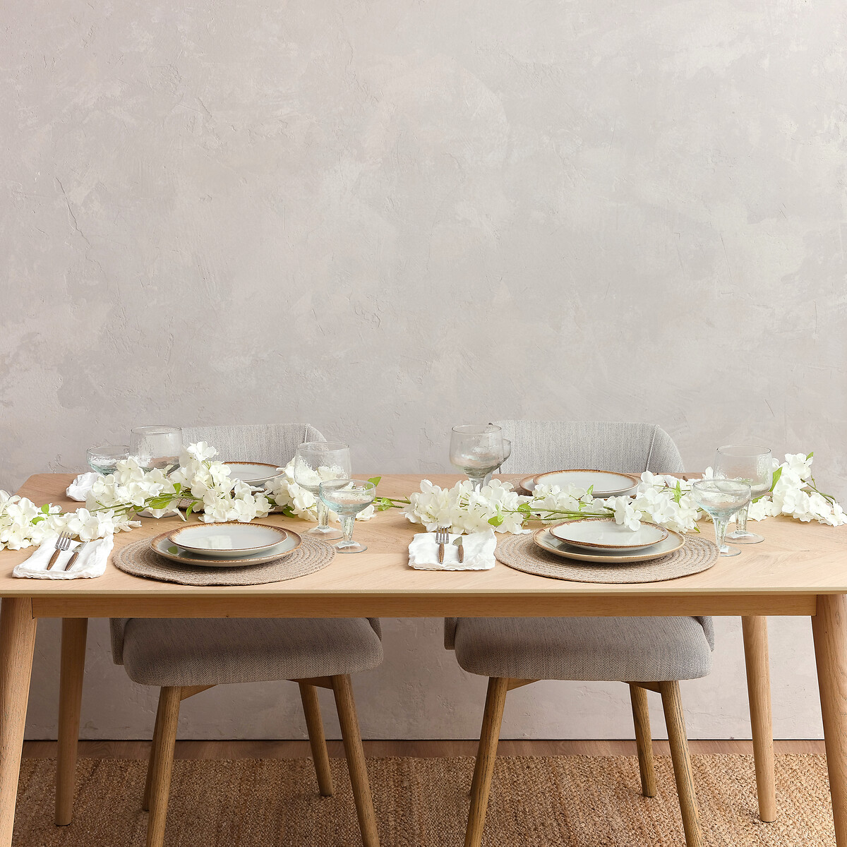 Dhule Herringbone Oak Dining Table (Seats 6) brown , ÉDITÉ
