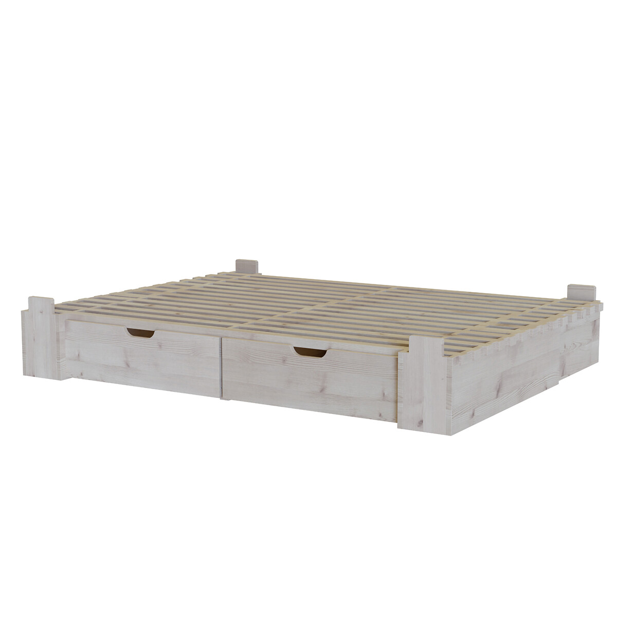 Bett Everlasting 140 mit 2 Schubladen holz hell, EUROPE & NATURE