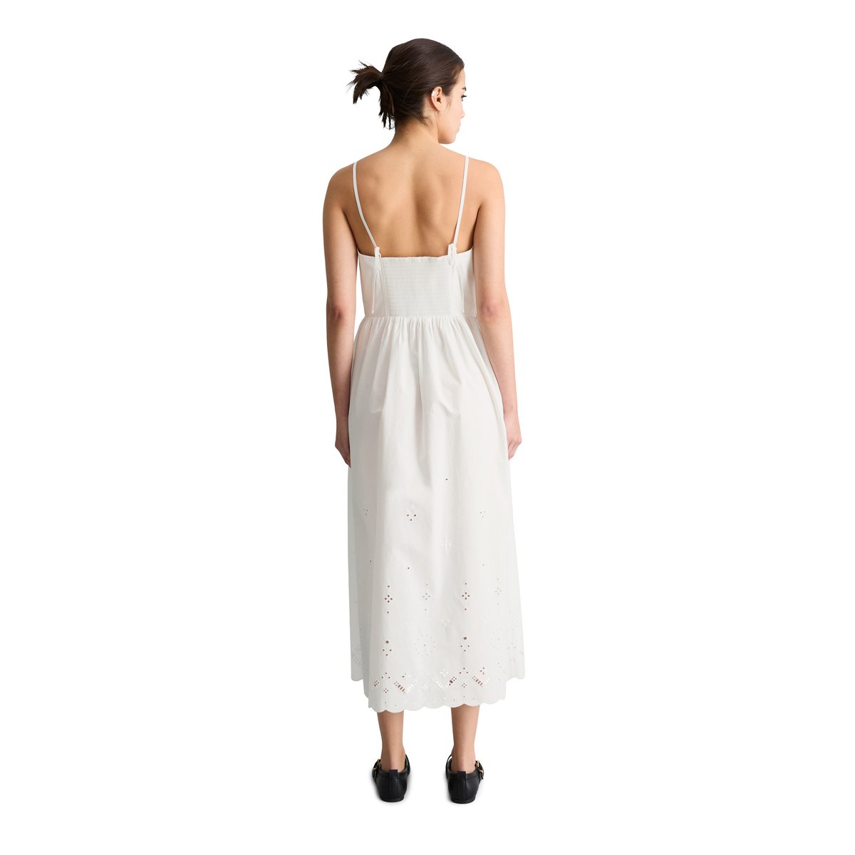 Robe en dentelle slim avec Broderie Anglaise blanc, MARC O’POLO DENIM