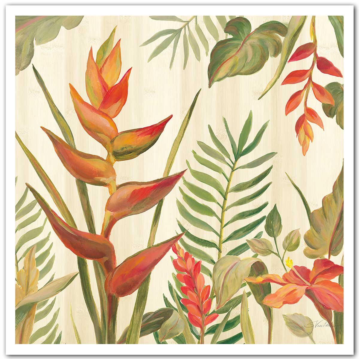 Affiche Oiseaux du paradis en aquarelle affiche seule, HEXOA